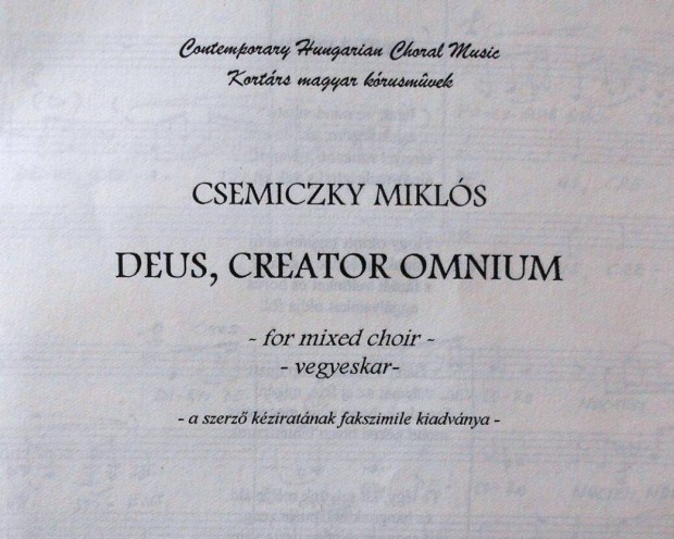 Új és olcsó! Csemiczky kotta akcióban -vegyeskarra (30 db együtt)