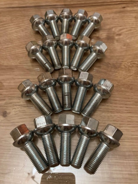 Új horganyzott kerékcsavar szett (20 db) M12x1,5x30 CH17 (10.9)