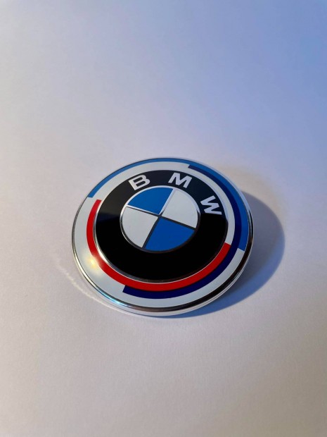 Új jubileumi 50th BMW embléma, jel, logo, logó motorháztető csomagtér