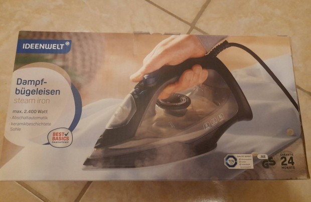 Új kerámia talpú gőzölős vasaló 2400W ajándéknak is