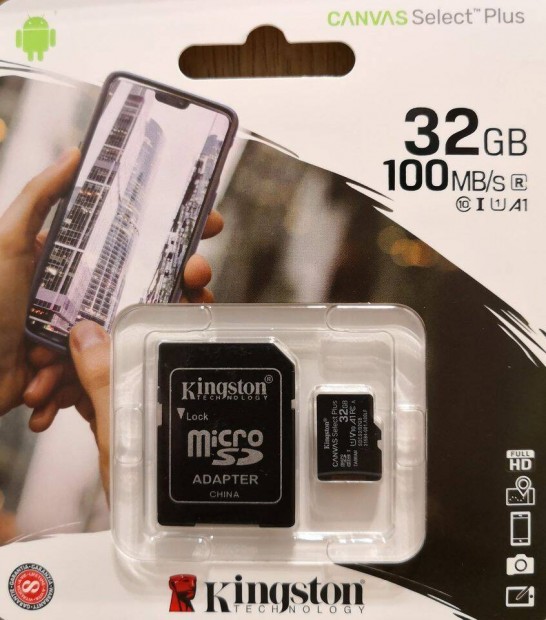 j kingston 32 Gb Micro SD krtya microsd + adapter 2299 Ft !!! BP j,