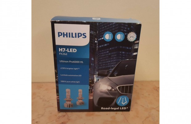 j kivl minsg Philips H7-es LED izz hideg fehr szn 5800 Kelvin