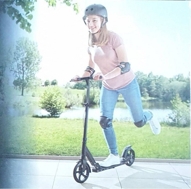 Uj nagy kerekű Aldi Crane alu roller rugózással 3év gari fehér/ fekete