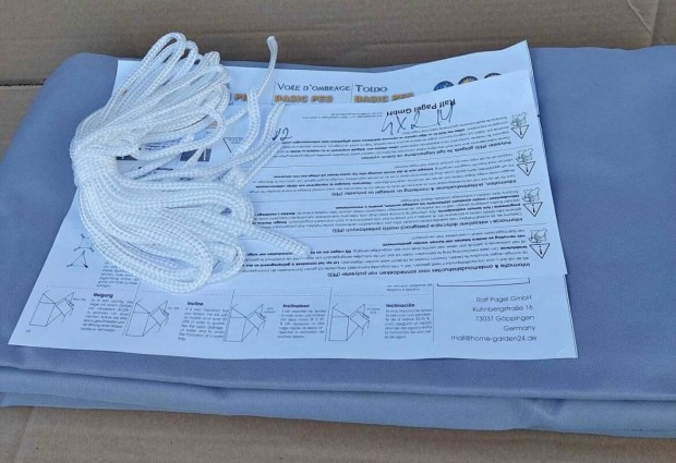 Új napvitorla 4x2M Vizlepergetős