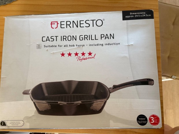 Új öntöttvas grill serpenyő eladó