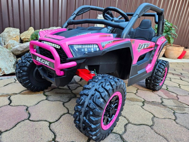 j pink 24Voltos br ls gumi kerekes gyermek elektromos aut Buggy