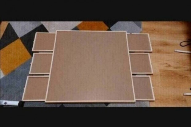 Új puzzle asztal, lapos, fiókos, 75x75 cm