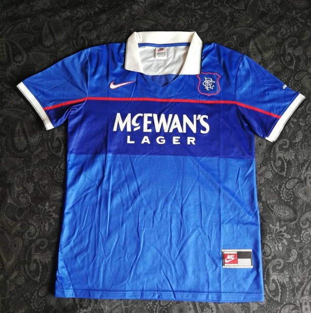 j retro Glasgow Rangers FC M-es nike 1997/99 hazai mez