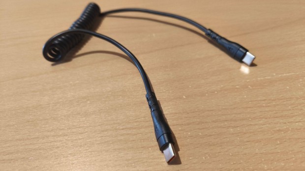 �j telefont�lt� spir�l k�bel motorra USB-C - USB-C 1 m�terig kih�zhat�