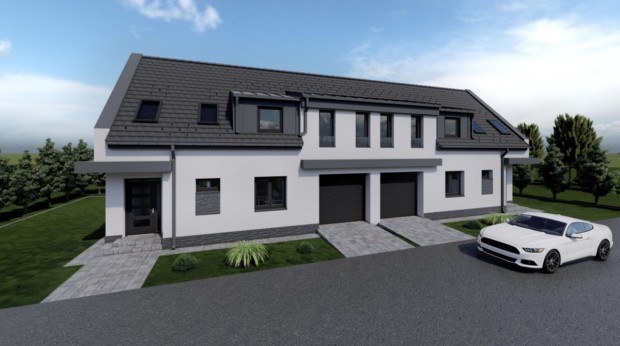 �jszegeden, nappali + 4 h�l�s, bels� k�tszintes, gazdas�gos Ikerh�z