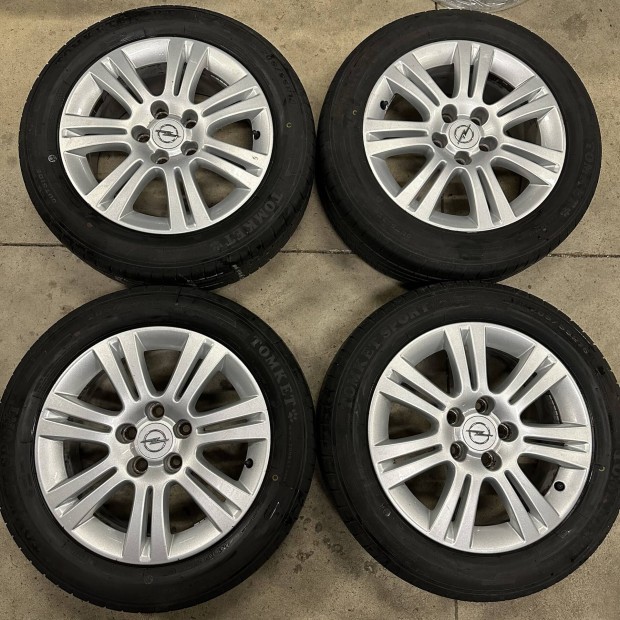 jszer 16" 5x110 Opel alufelni 205/55 R16 nyri gumi szett elad!