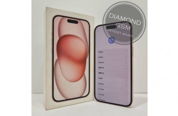 jszer Apple iphone 15 128 GB, Pink sznben,