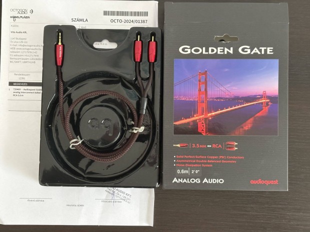 jszer Audioquest Golden Gate Jack-RCA 0.6m elad