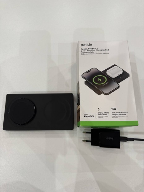 Újszerű Belkin 2 in 1 Wireless töltőpad 25W Magsafe+Qi