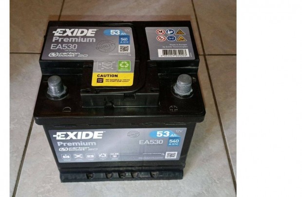 �jszer� Exide pr�mium 53Ah Tesztelhet� akku 540A sz�ll�t�s akkumul�tor