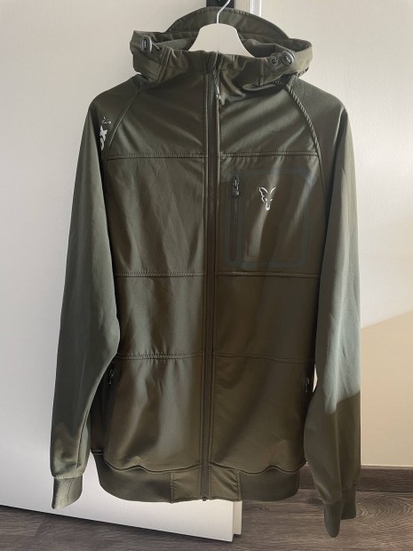 jszer Fox Green & Silver Softshell Dzseki Kabt Kapucnis Fels M