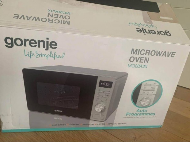 Újszerű Gorenje mikrohullámú sütő dobozában
