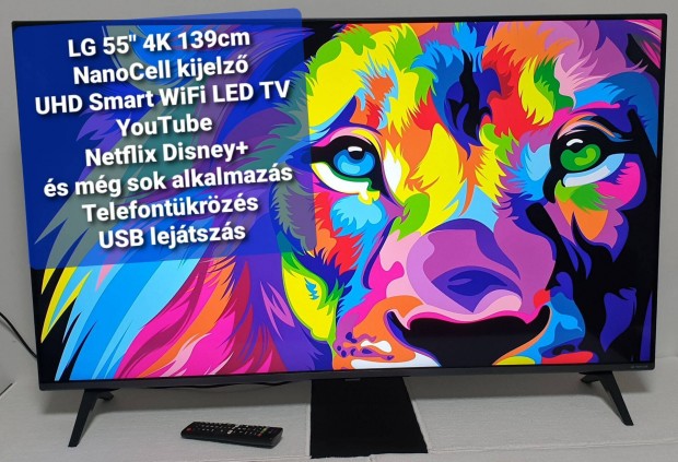 jszer LG 55" Nanocells 139cm 4K UHD Thinq AI Smart WiFi LED TV