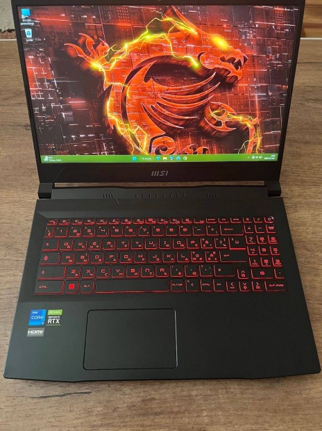 Újszerű MSI Gamer Laptop 144hz i7 12700H 16GB 512GB SSD Rtx 3050 4GB