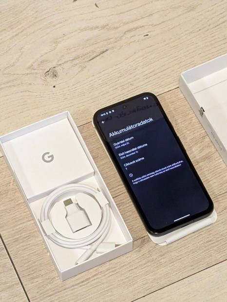 jszer Pixel 8a 128GB , 2 tltsi ciklus, 24 h gari, karcmentes