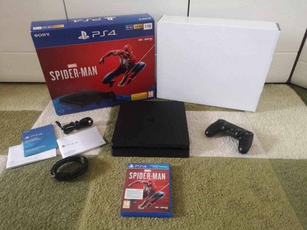 jszer Ps4 Playstation 4 Slim 1TB Spider Man Bundle Tartozkaival