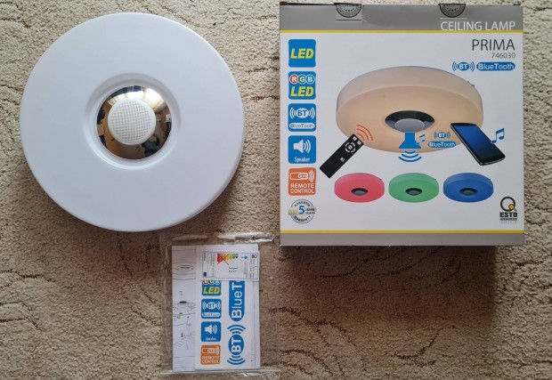 Újszerű RGB LED mennyezeti lámpa hangszóróval, távirányítóval