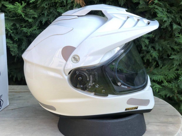 Újszerű Shoei Hornet ADV bukósisak L-es fényes fehér. Ingyen Foxpost!