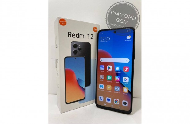 jszer Xiaomi Redmi 12 128/4GB Dual Fekete,