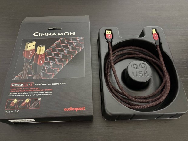 jszer llapotban Audioquest Cinnamon USB A-B 1.5M gyri dobozban