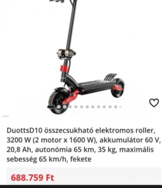 Újszerű elektrokos roller eladó
