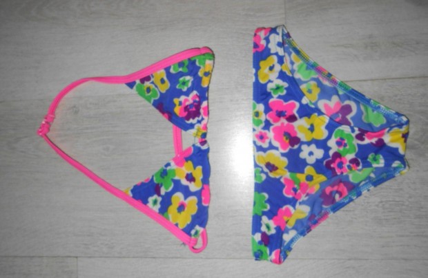 jszer neon virgmints kislny bikini, frdruha - 4-6 v, 110-116