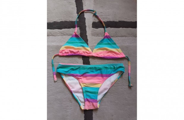 jszer szivrvnyos kislny bikini frdruha 8-9 v Bonprix 1800 Ft