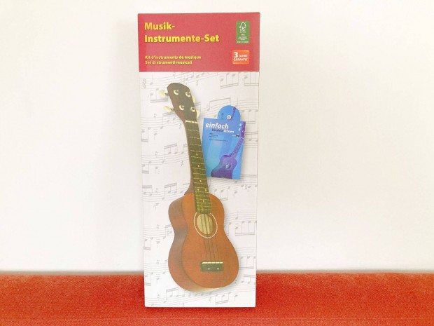 Ukulele - Új - Dobozában - Fából készült - Aldi vásárlás