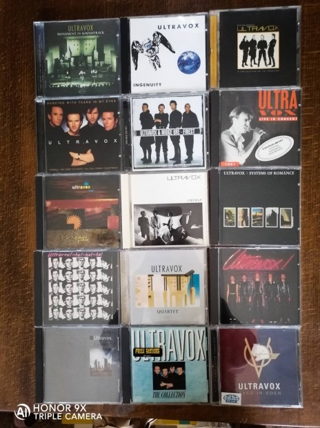 Ultravox CD gyűjtemény (15db!) újszerű, hibátlan állapotban!