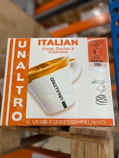 Unaltro Italian Nespresso kompatibilis kávékapszulák 100 db-os
