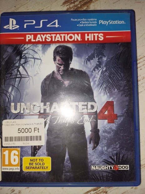 Uncharted 4 Playstation 4 jtk j llapotban