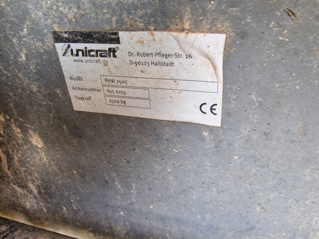 Unicraft 2500 kg raklapemelő béka erősjancsi