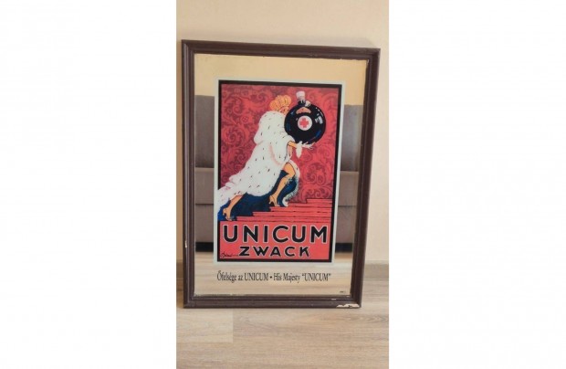 Unicum Zwack tükrös kép, reklámtábla