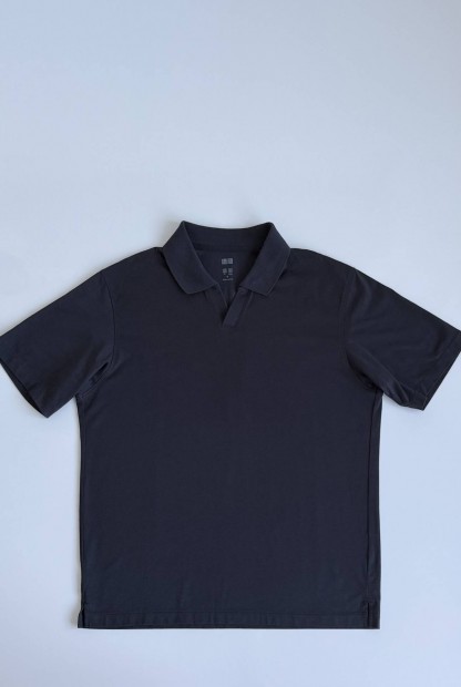 Uniqlo Airism M~L Cotton Skipper polo shirt japan