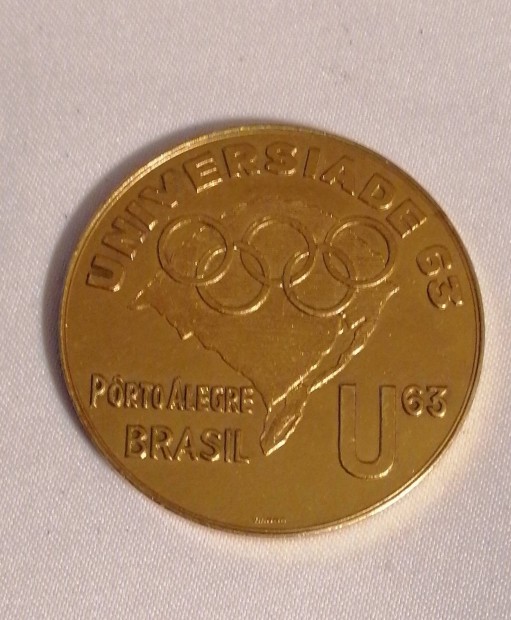 Universiade 1963 Brasilia Porto Alegre aranyozott Olimpiai rme 