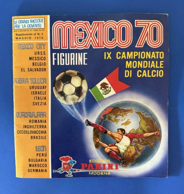 Üres Album Panini Kiadás Mexikó 70 Olasz Kiadás Olasz Nyelvű Verzió