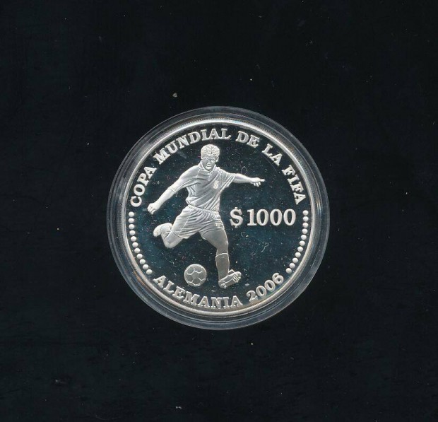 Uruguay 1.000 peso 2003, ezst rme Labdarg-vilgbajnoksg 2006