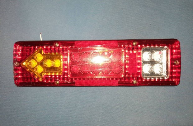 Utánfutó, pótkocsi, teherautó, traktor, LED hátsó lámpa Piros nyilas