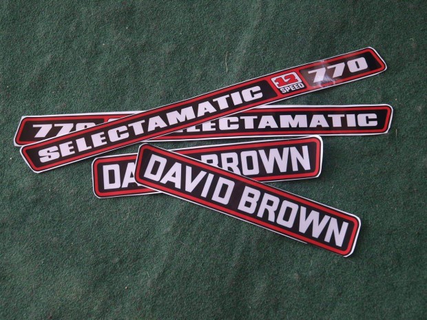 Utngyrtott David Brown 770 Selectamatic matricakszlet (levon)