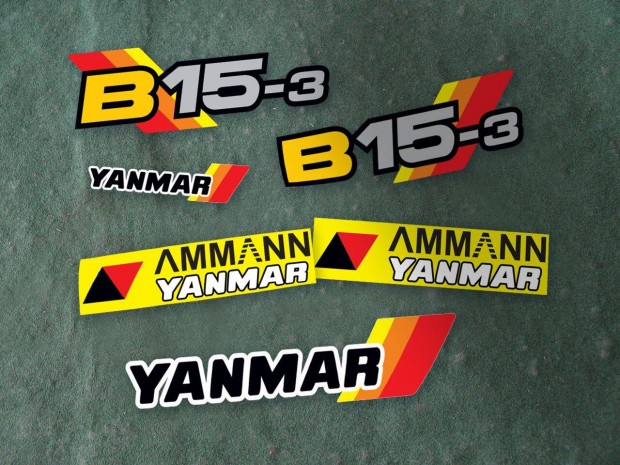 Utángyártott Yanmar B15-3 matricakészlet (levonó, decal, Aufkleber)