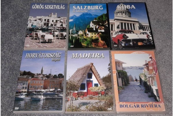 Utifilmek 6 DVD Grg szigetvilg Saltzburg Kuba Horvtorszg Madeira