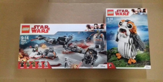 Utols Jedik bontatlan Star Wars LEGO 75202 Crait + 75230 Porg Fox.rb