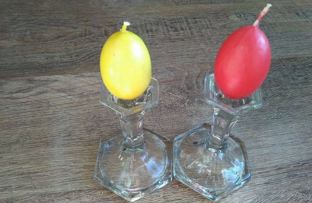 Üveg gyertyatartó
