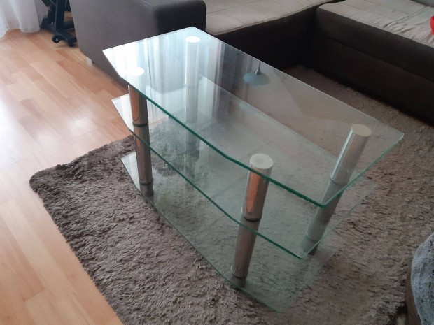 Üveg tv asztal