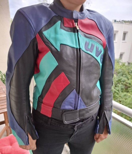 Uvex Retro Vintage full bőr motoros kabát, 1990 évjárat, méret 54